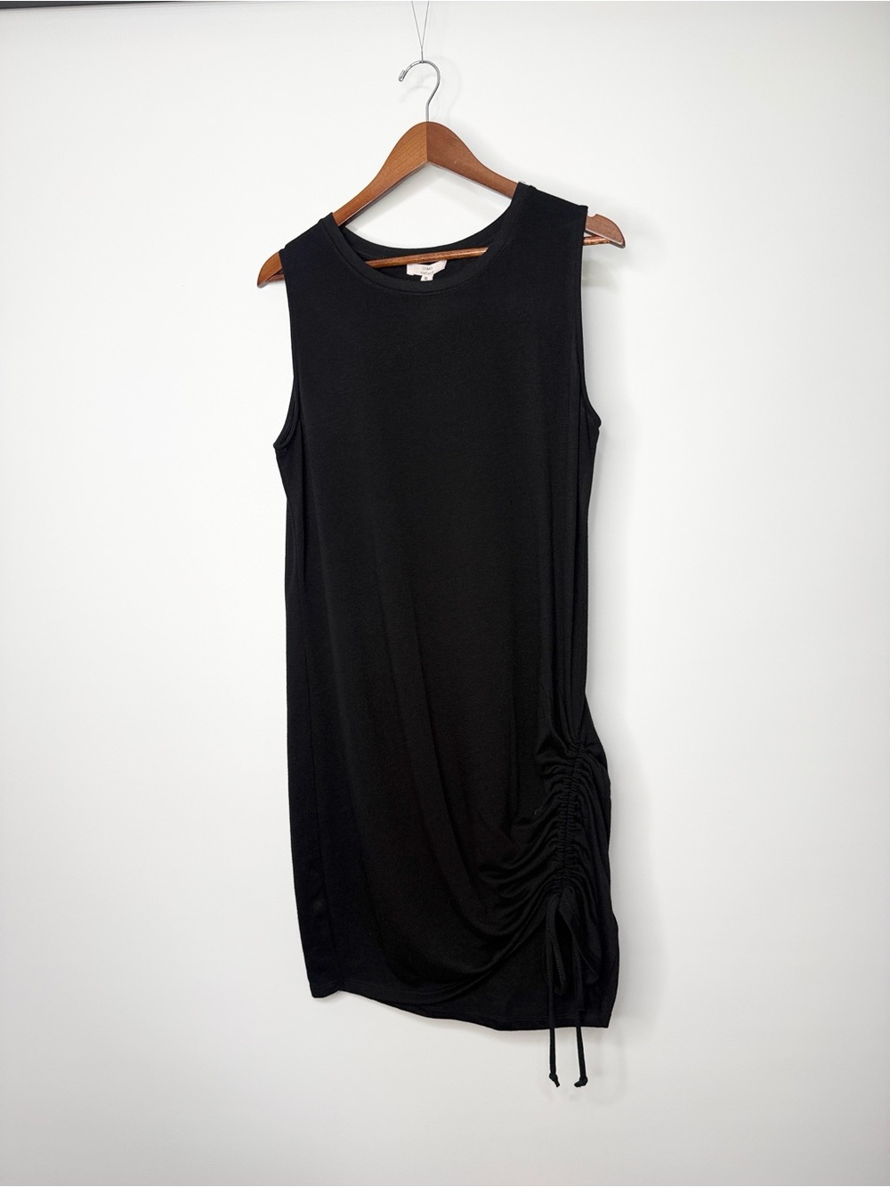 NWT Como Vintage Sleeveless Black Ruched Side Dress XL